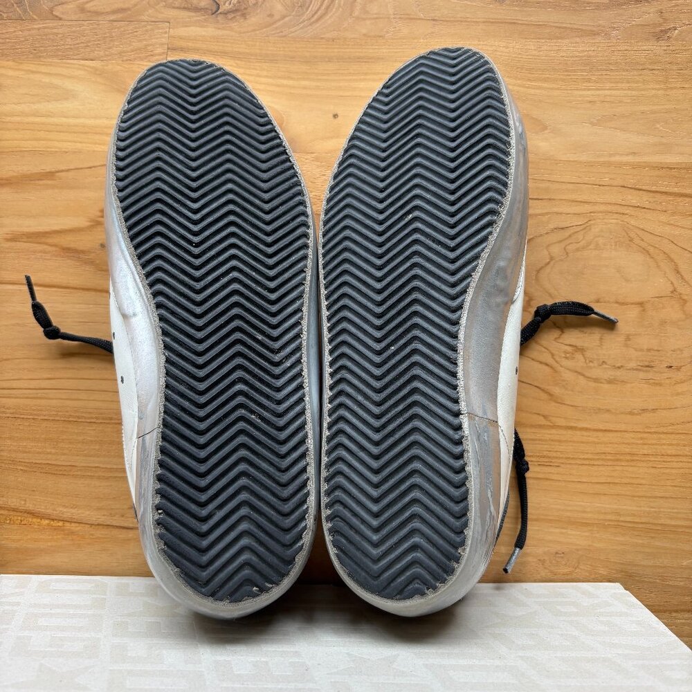Golden Goose Super-Star sneakers White w/ Black accents size 41, great condition - Picture 6 of 8